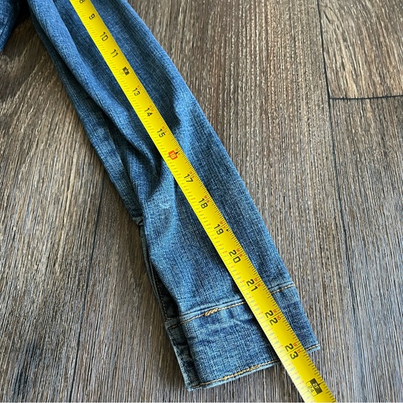 Vintage Y2K Apple bottoms pink apple pocket cropped denim jean jacket small - Picture 13 of 13